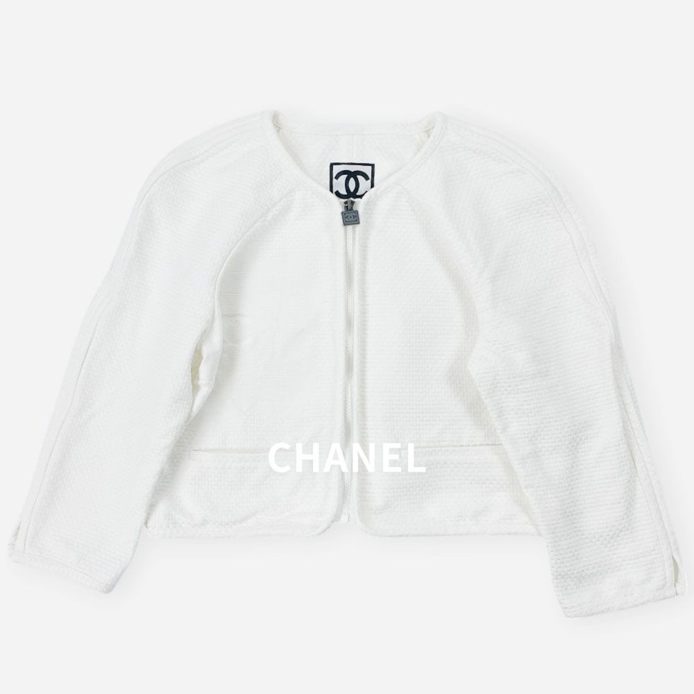 最終価格◇【シャネル】大きなカメリアがアクセント！ホワイトカラーコットンハット◇ 最終価格◇【シャネル】大きなカメリアがアクセント！ホワイトカラー