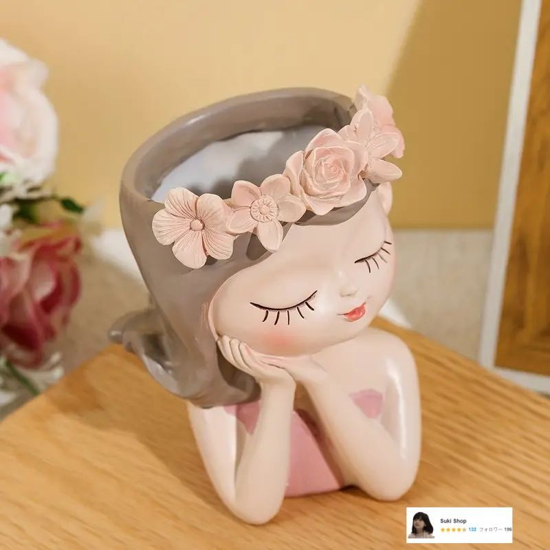 新品 フラワーガール樹脂製デコレーションオブジェ