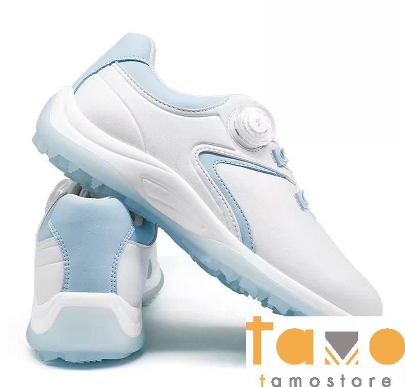 ゴルフ ゴルフシューズ ダイヤル式 ソフトスパイク レディース スパイクシューズ 防水 人工皮革2401gflashoe15