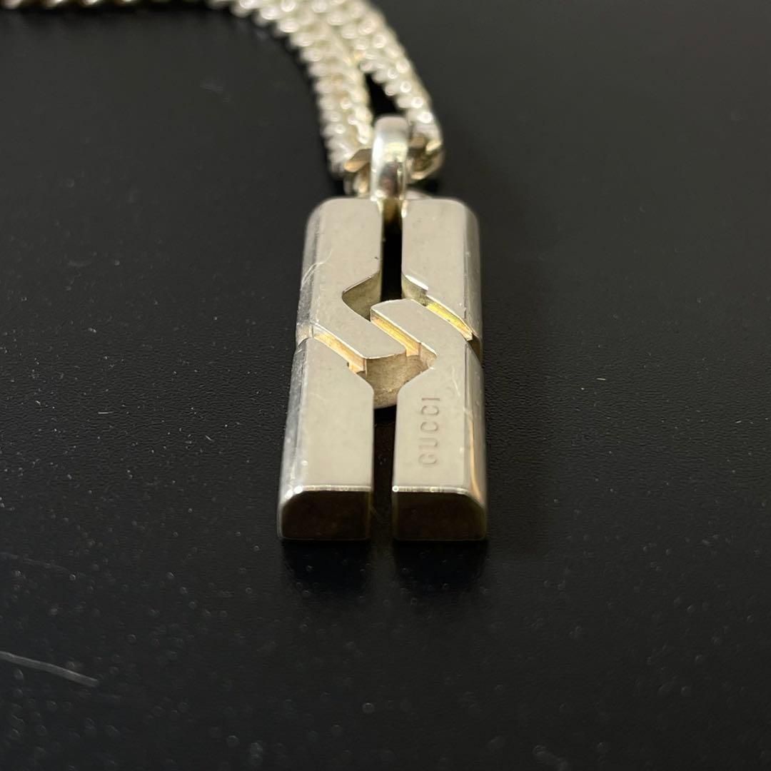 GUCCI グッチ ノット インフィニティ ネックレス プレート ロゴ