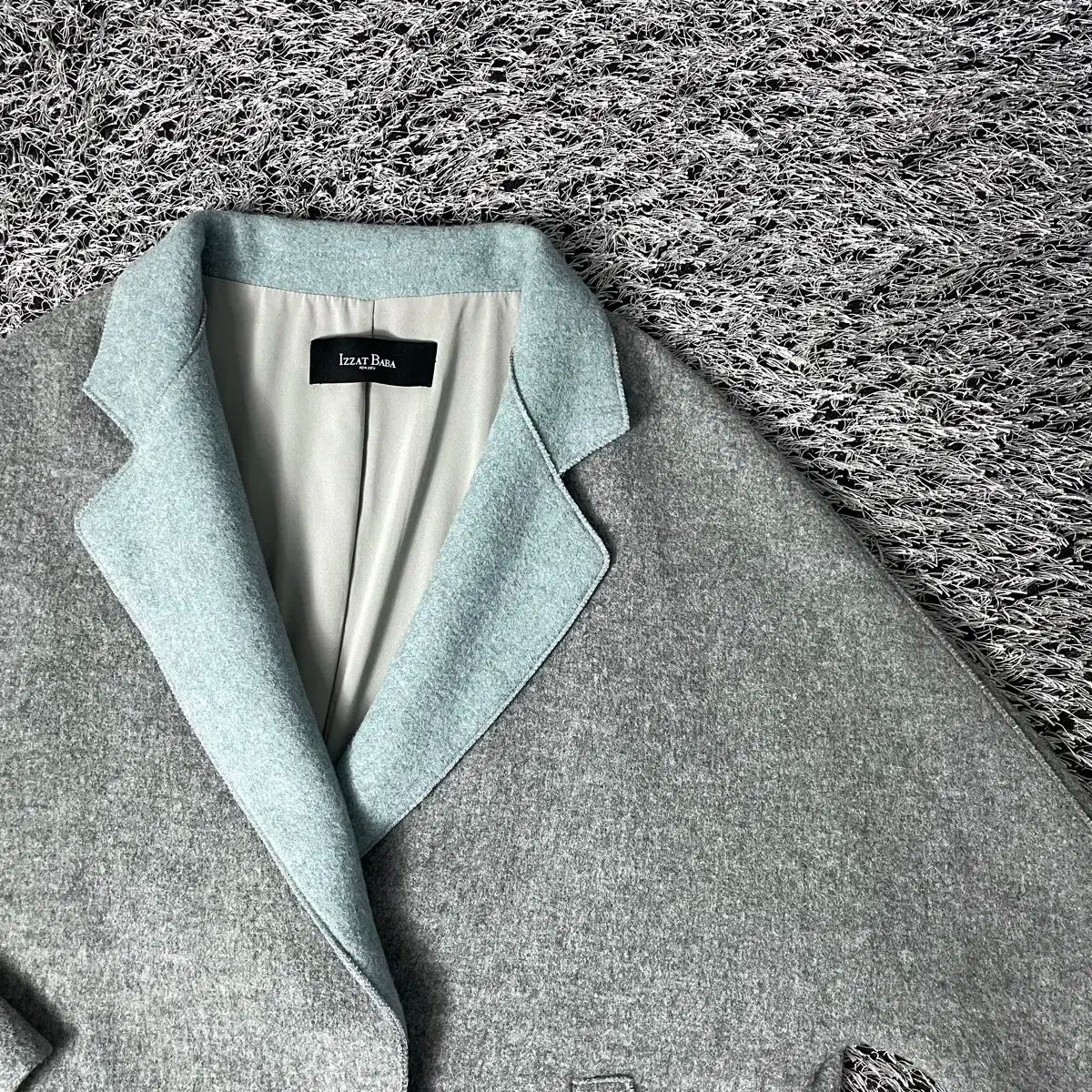 ◆THE IZZAT COLLECTION ウールカシミヤダブルハーフコート IZZAT IZZAT(イザット) ババ レディース カシミヤ ブレンド