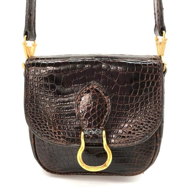 LOUIS VUITTON ルイヴィトン エキゾチック 本クロコダイル ロゴ