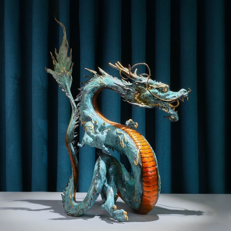 飛竜乗雲-神龍 純銅製 古法工芸「ロストワックス製法