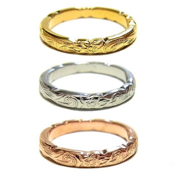 Hawaiian cut-out slim ring【GOLD】