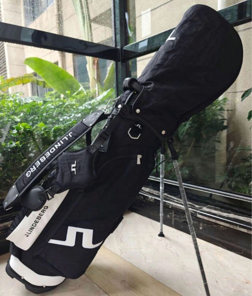 ジェイリンドバーグJLINDEBERG キャディバッグ キャンバス軽量 スタンド式
