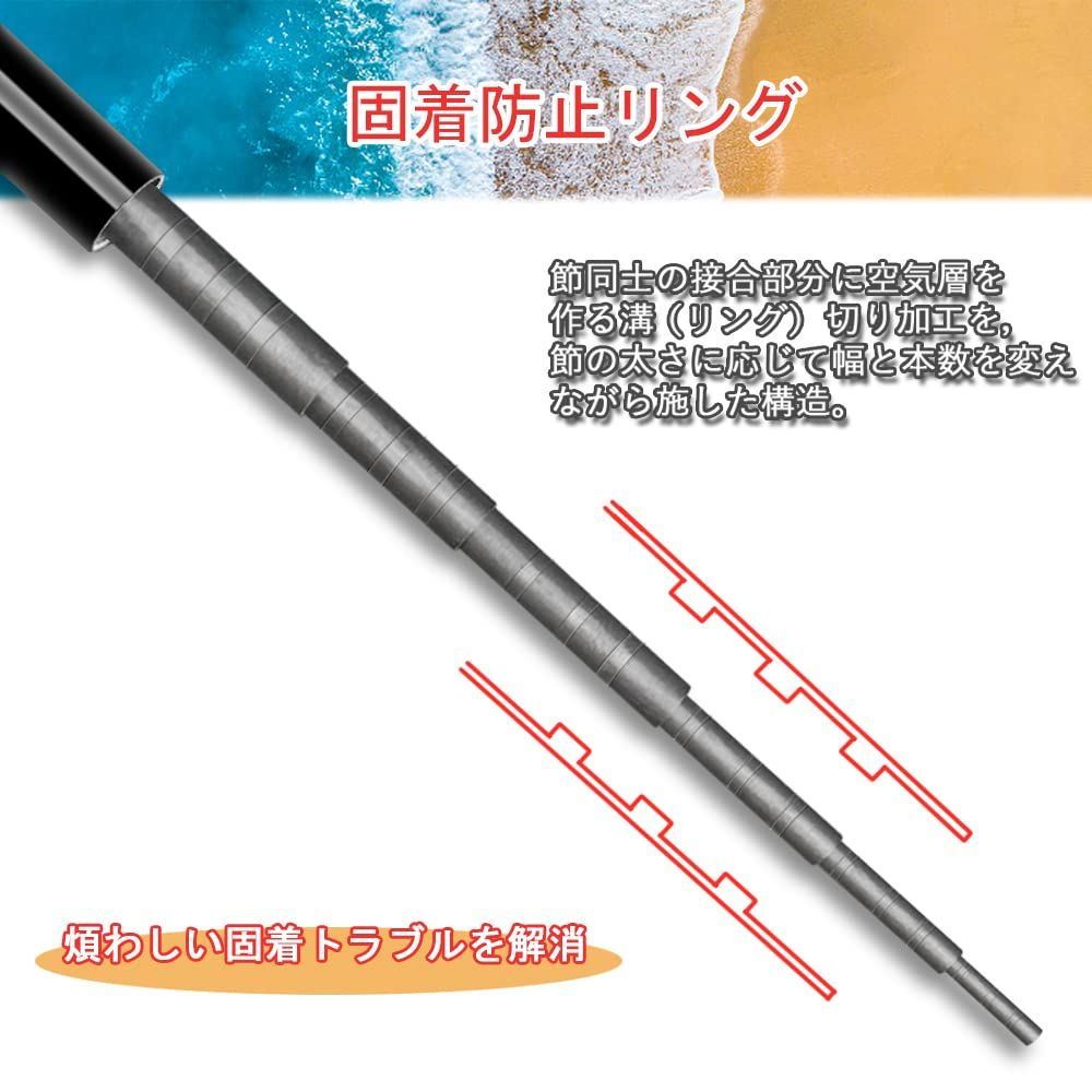 在庫処分】コンパクト延べ竿 超硬調万能小継 超軽量 大中小魚