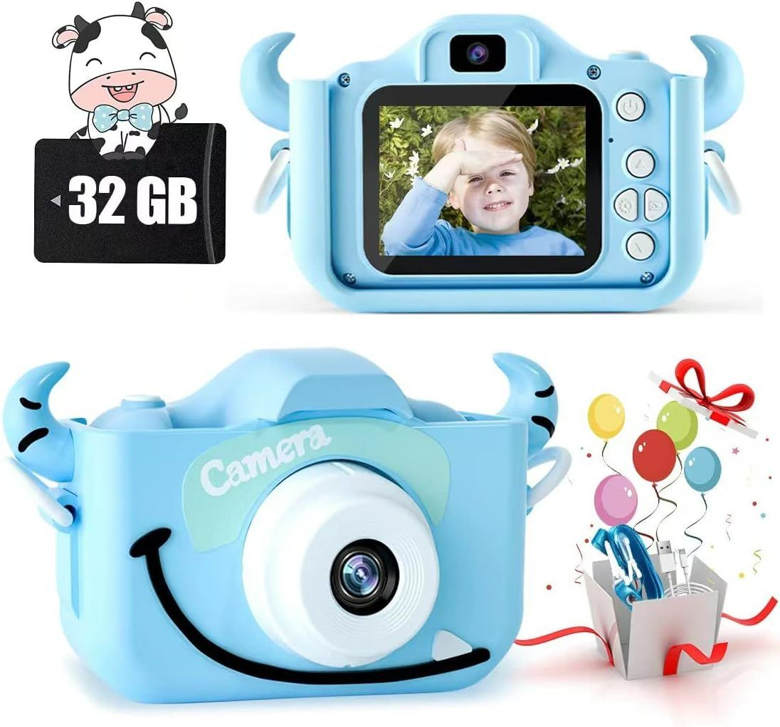 子供用カメラ キッズデジカメ トイカメラ 1080P 32GBメモリーカード付き
