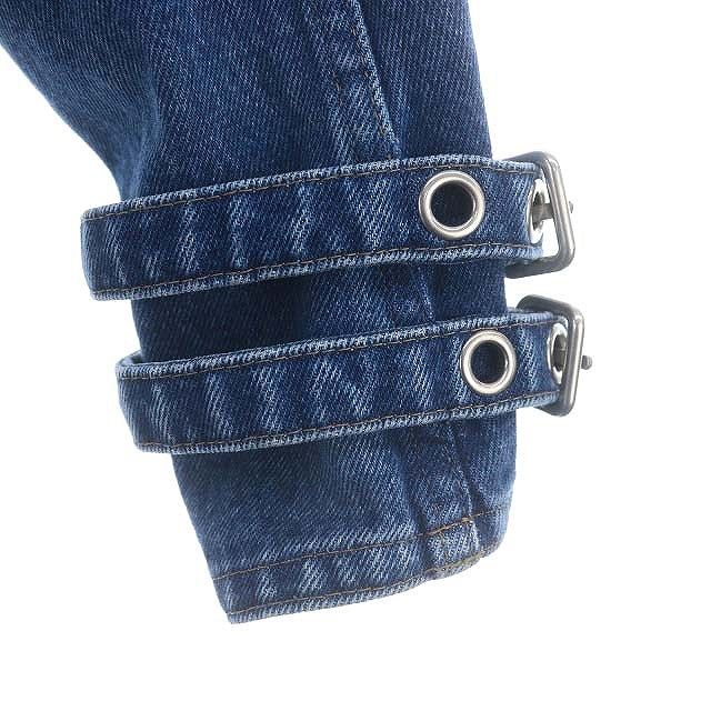 ミュウミュウ miumiu バックロゴ クロップ デニムジャケット 