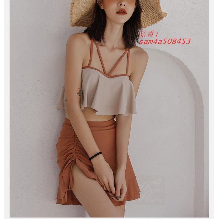 水着 タンキニ 上下セット フリル ワンピース水着 レディース 体型カバー ワンピース水着 セクシー ミズギ 春夏 am4a508453