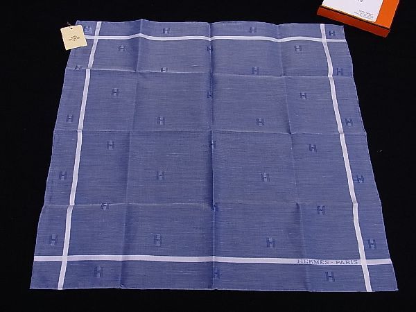 □新品□未使用□ HERMES エルメス Hパッサン コットン100％ ハンカチ