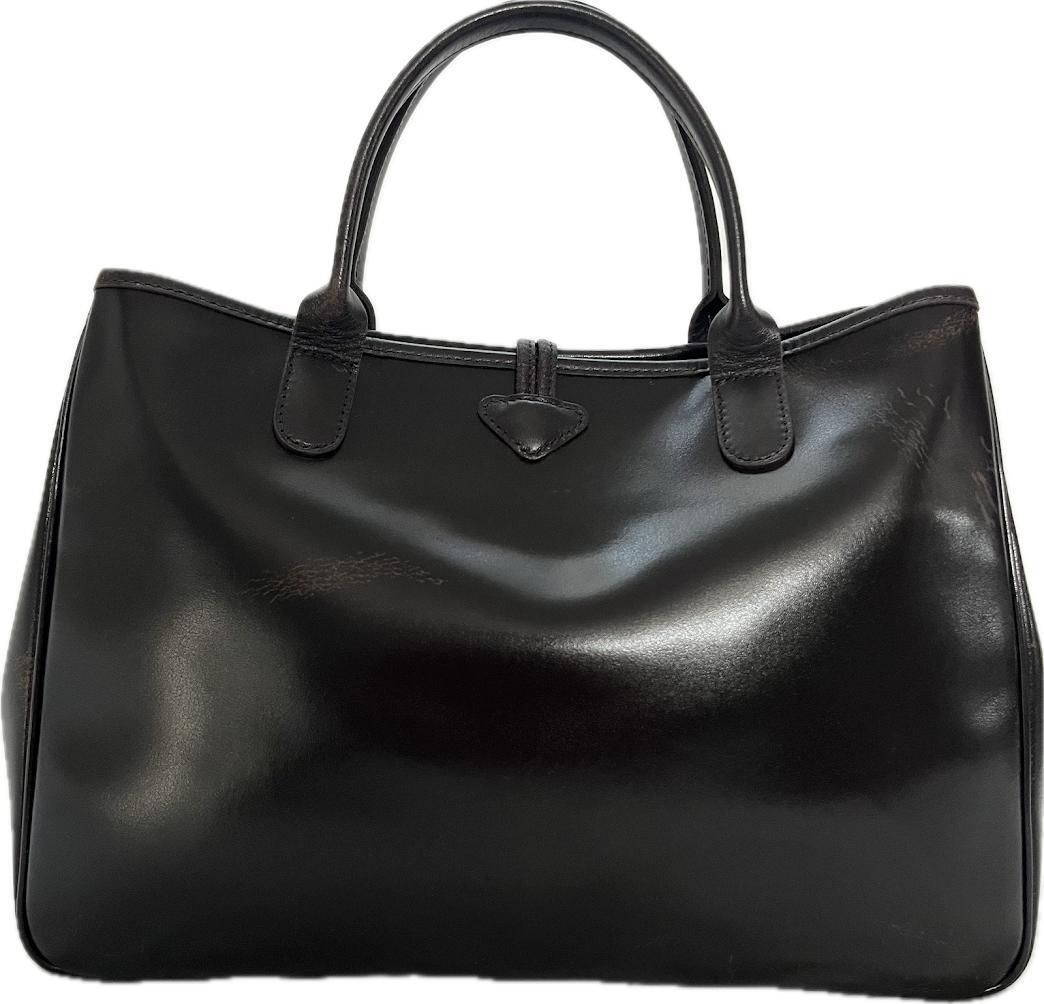 ロンシャン ハンドバッグ ロゾ トグル レザー ブラック Longchamp ロンシャン ロゾ ハンドバッグ レザー 本革 ロゴ型