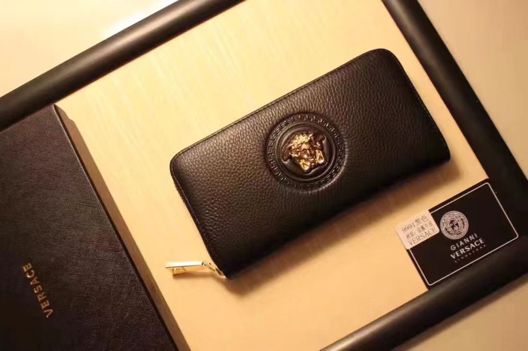 美品 VERSACE ヴェルサーチェ ロングジップウォレット 長財布 ファスナー財布