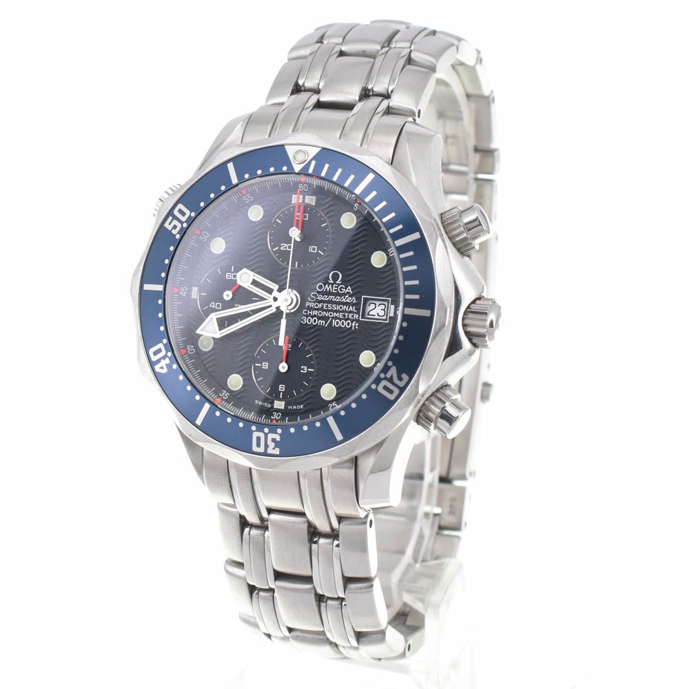 オメガ OMEGA 2599 80 シーマスター300 クロノグラフ デイト 自動巻き メンズ 保証書付き J 142171