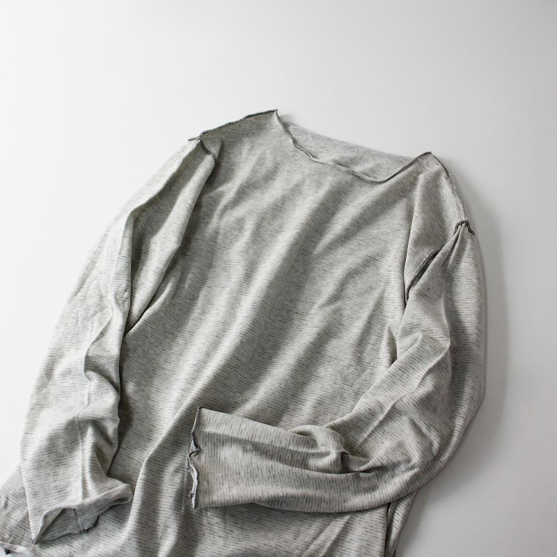 タマキニイメ 玉木新雌 tamaki niime 美品 nuime くる futo/生成り グレー系 Tシャツ カットソー コットン 長袖【2400013490320】 タマキニイメ 玉木新雌 tamaki niime 美品 nuime くる futo/生成