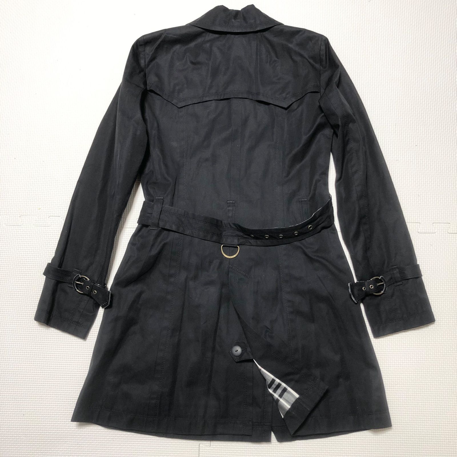 バーバリー トレンチコート ノバチェック ベルト ブラック