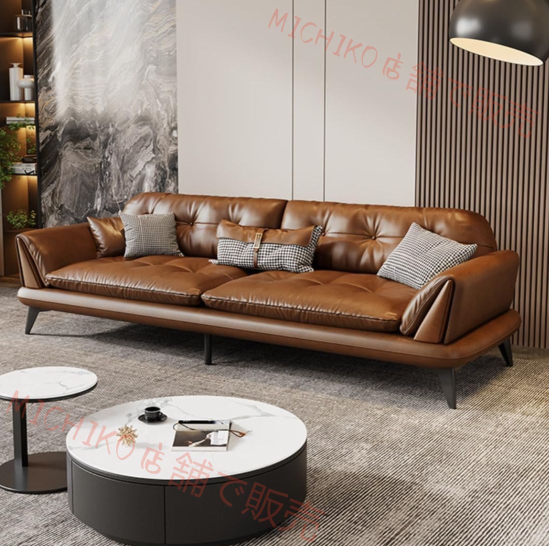 オフィスソファ 4人掛け 革張り ビジネスレセプション 貴賓応接セット 会議室 休憩スペース 素材 木製フレーム 耐久性 快適座り心地 複数のパッケージで発送