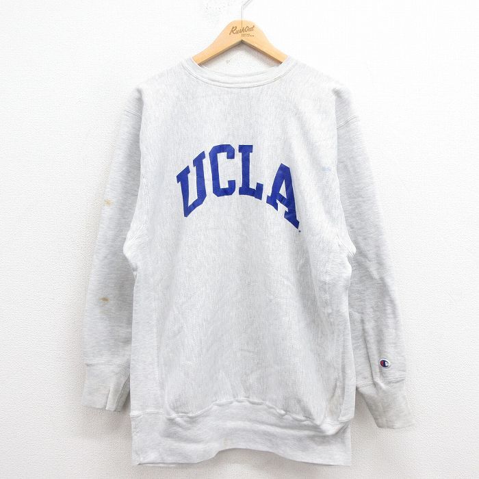 R3490 チャンピオンUCLA【M】長袖トレーナー 赤タグ プリント グレー R3490 チャンピオンUCLA【M】長袖トレーナー 赤タグ プリント