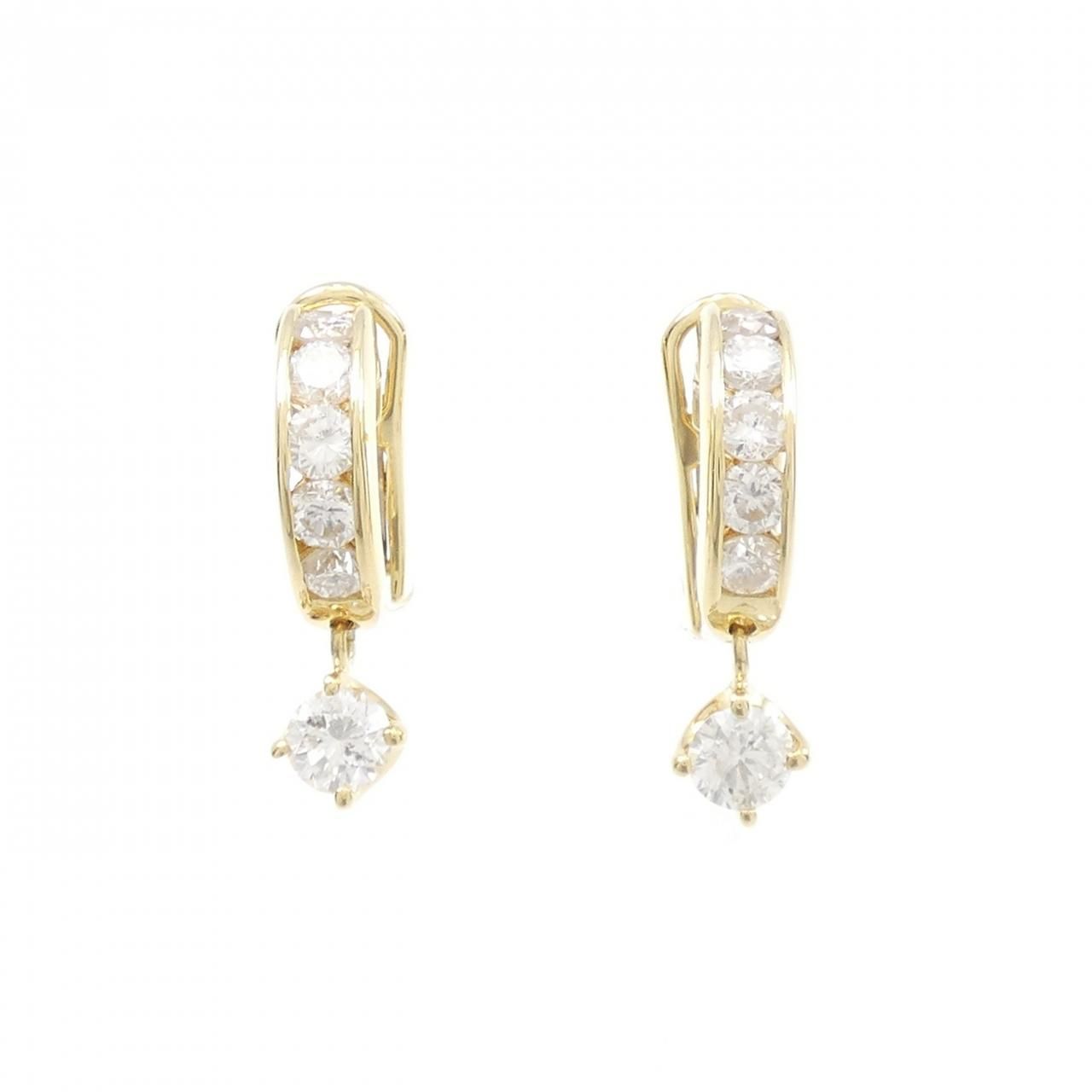 K18YG ダイヤモンド ピアス|イヤリング 0.82CT