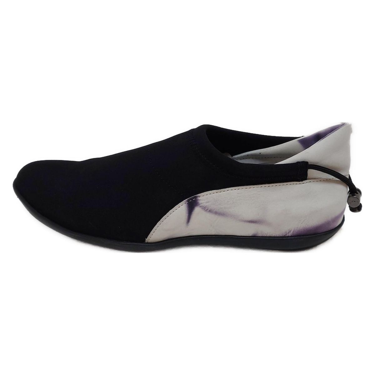 arche アルシュ スリッポン 38 レディース - 黒×白×ライトパープル