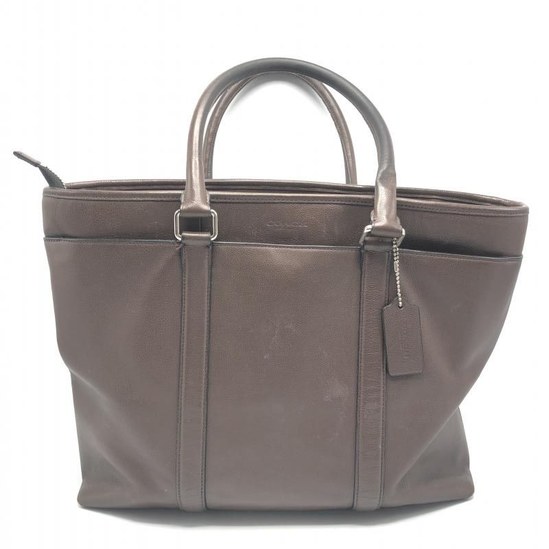 【中古】COACH レザートートバッグ F54758 ブラウン コーチ[10]