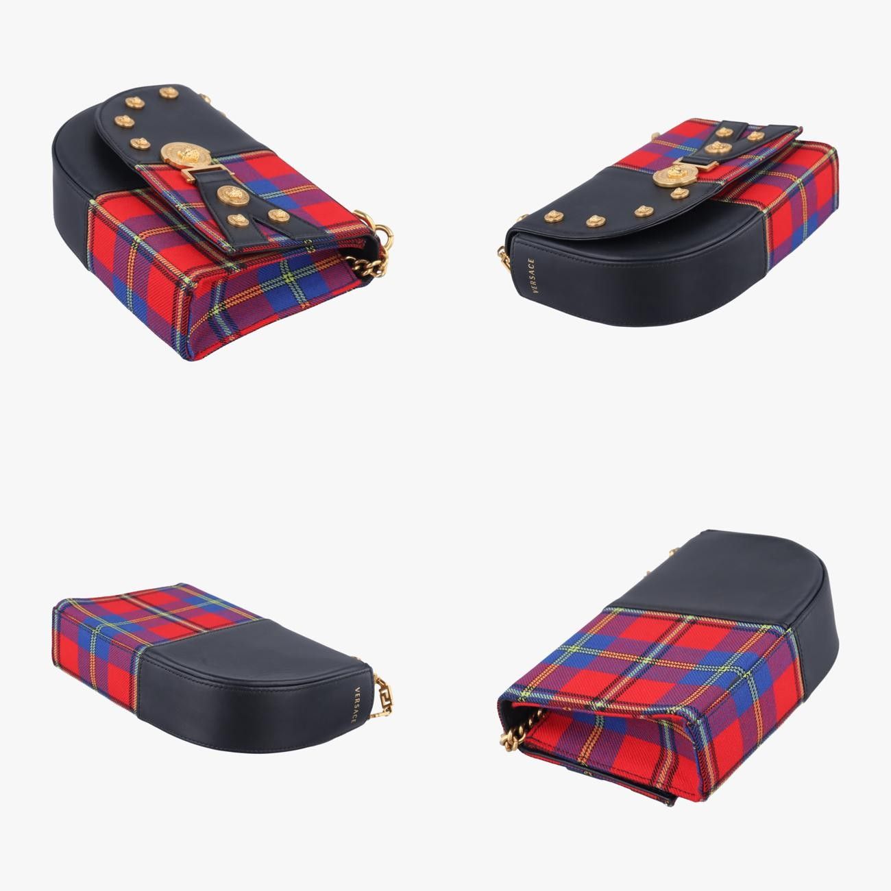 VERSACEタータンプリントブラック×マルチ