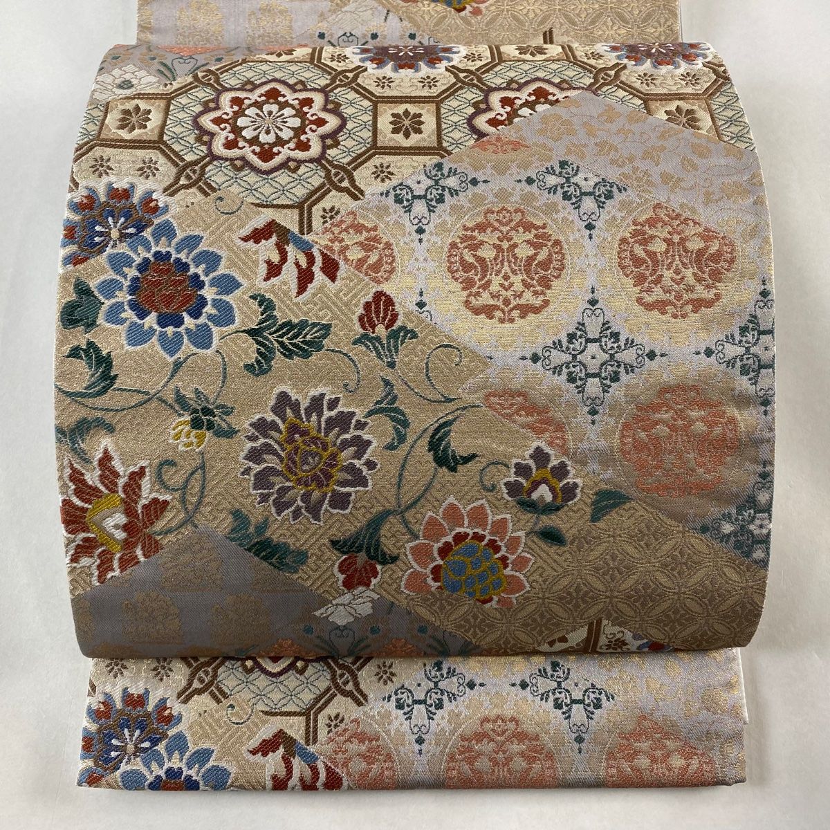 美品】 袋帯 秀品 華文 花唐草 箔 焦茶色 六通 正絹 【】 【公式通販】 美品】 袋帯 秀品 華文 花唐草 箔 焦茶色 六通 正絹 【】 【公式通販】