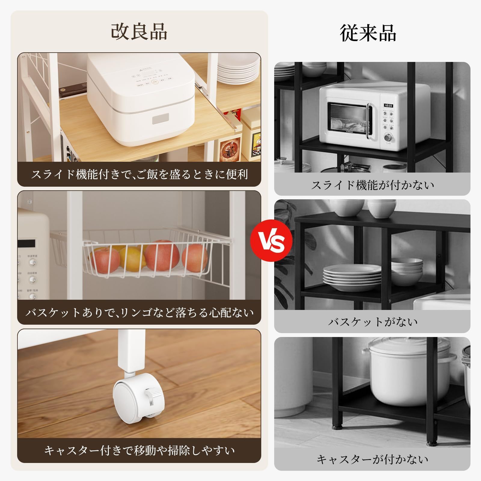 新着商品 レンジラック オープンラック プリンタ台 キッチンラック 2口コンセント付き レールでスライド式棚板 耐荷重100kg 幅90奥行39高さ133.5cm レンジ炊飯器など対応 Sフック ストッパーキャスターとアジャスト2種類付き 耐震転倒防止 キッ GREEN_EXPONAUT_ME