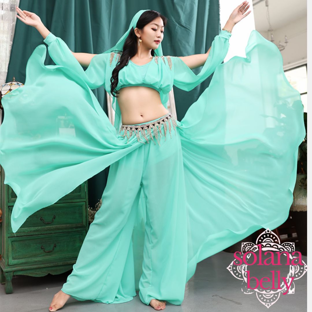 Mサイズミントグリーン ベリーダンス セットアップ ミントグリーン ベリーダンス セットアップMサイズ
