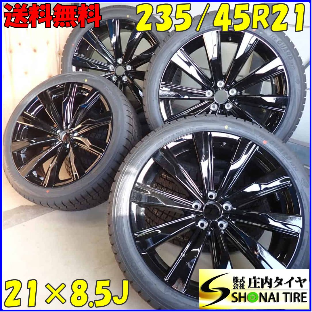 冬4本 会社宛 235|45R21×8.5J 101Q ヨコハマ アイスガード IG70 2025年製 トヨタ クラウンスポーツ 純正ホイール アルミ NO Y0255