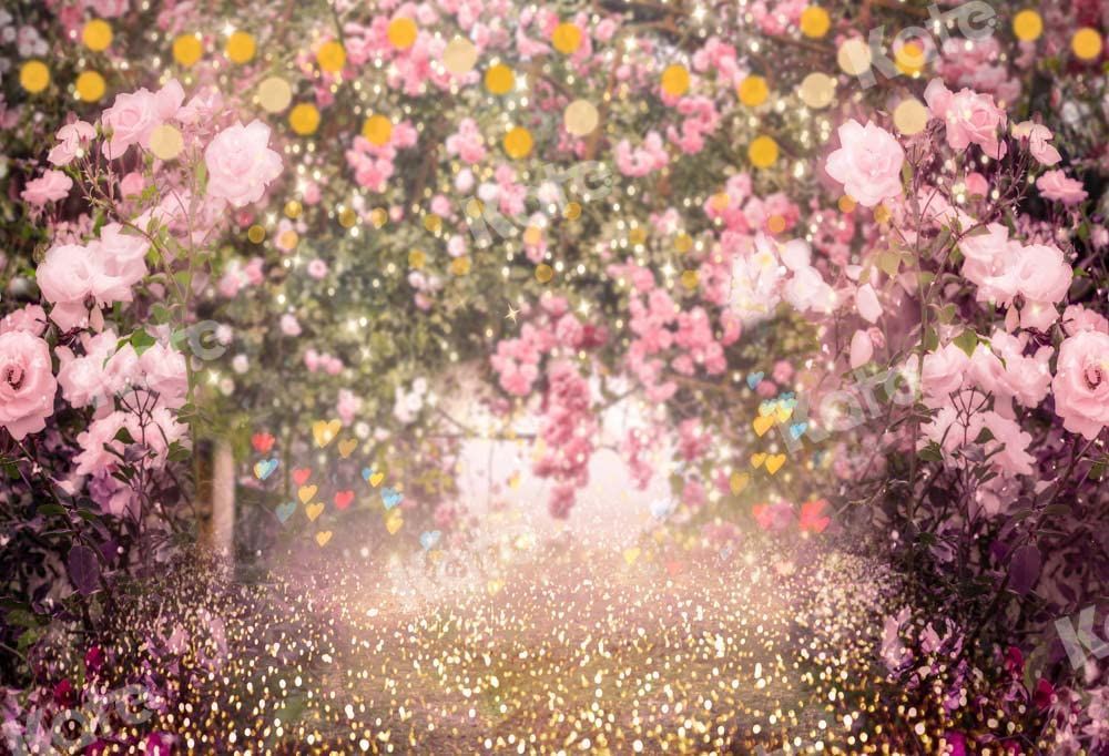 2.2X1.5mピンク桜撮影背景幻の花フォトスタジオの背景結婚式のスタジオの背景 Kate