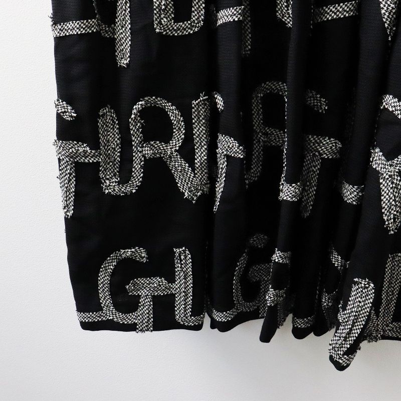 2020 AW コムデギャルソン ガール COMME des GARCONS GIRL ウール ロゴ 吊りスカート M ブラック ボトムス