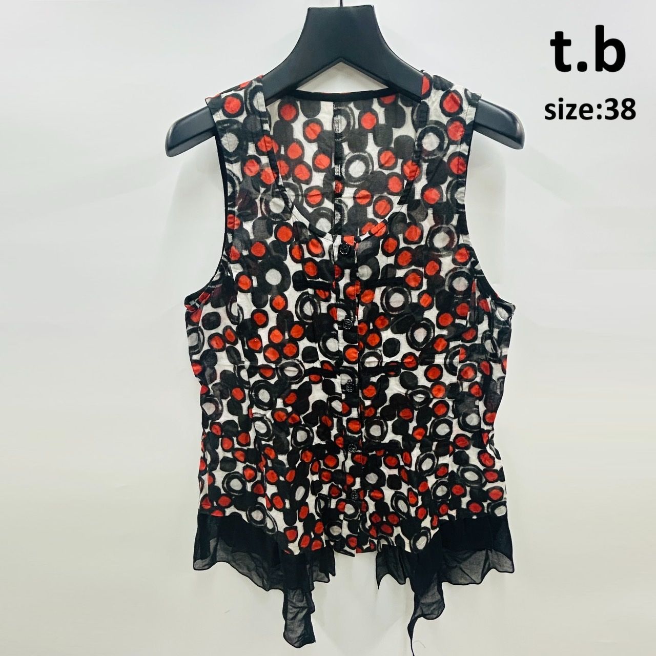 センソユニコ慈雨 チュニック ノースリーブ 黒 グレー 白 ドット 専用