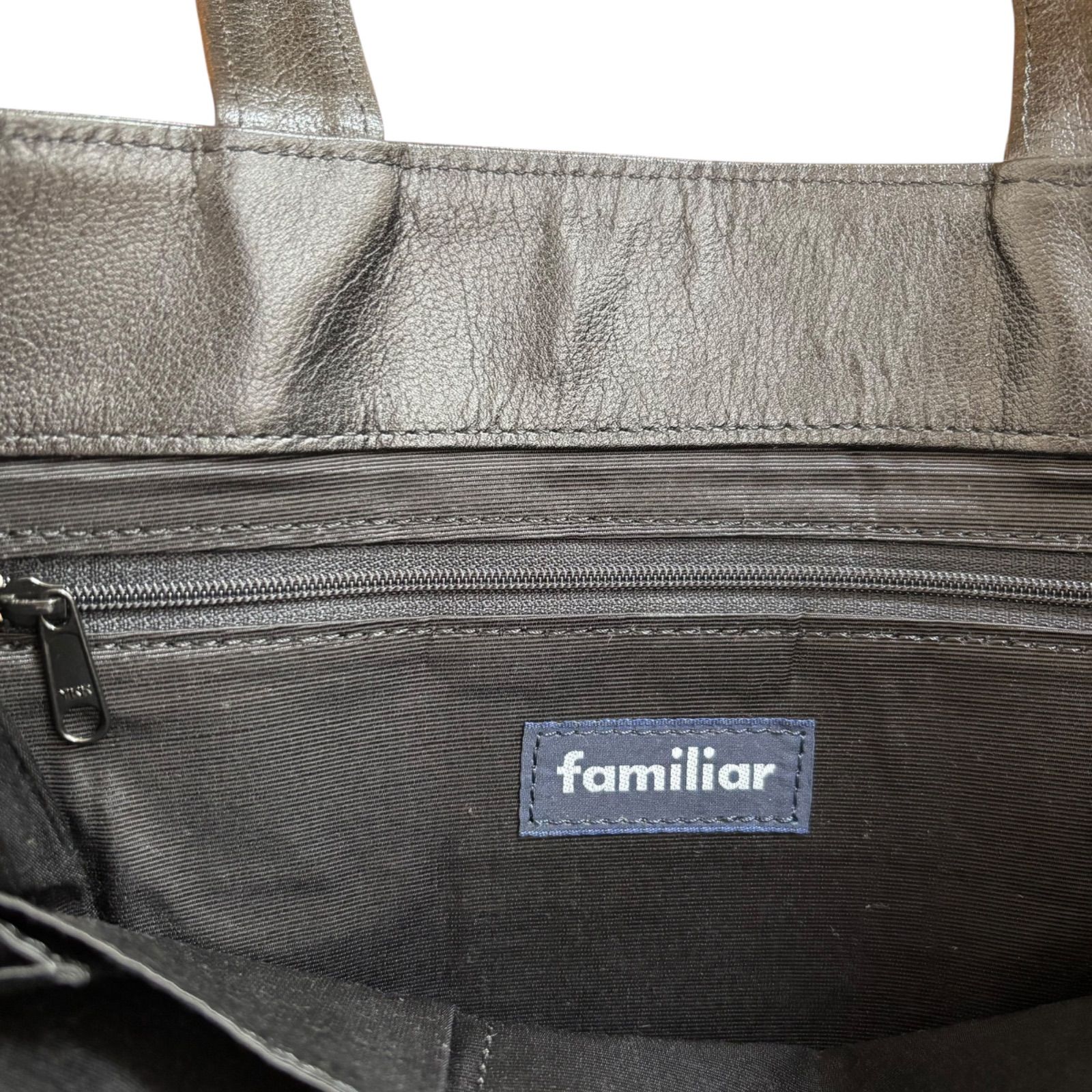 Z1388 familiar ファミリア レザー トートバッグ お受験バッグ