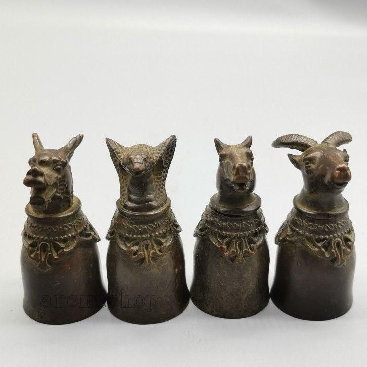 銅 細工 十二支獣首杯 装飾品 現代工芸品 美術品 置物 - メルカリ