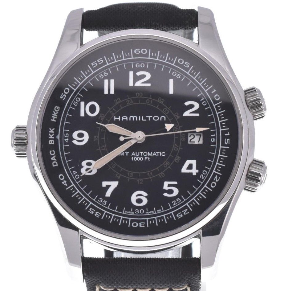 ハミルトン HAMILTON H775050 カーキ UTC GMT 自動巻き メンズ良品 Q#121468 - メルカリ