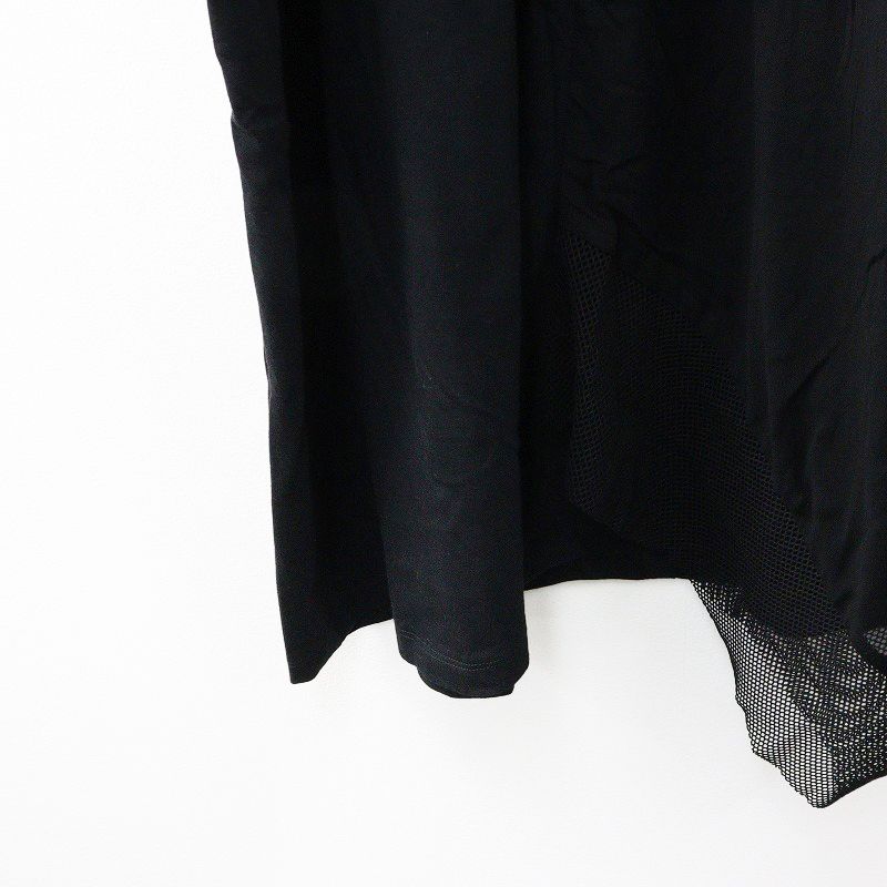  2025 AW ズッカ ZUCCa メッシュドッキングジャージィー M｜ブラック トップス チュール プルオーバー ワンピース その他 その他