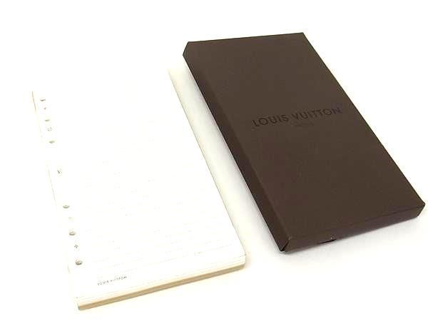 ■新品同様■ LOUIS VUITTON ルイヴィトン R05352 レフィル 手帳 アドレス帳 メモ帳 ノート ステーショナリー ホワイト系 FD2709