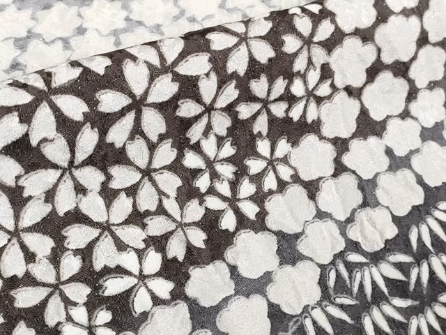 平和屋本店■極上　中国三大刺繍　相良刺繍　訪問着　流水花文　暈し染め　銀通し地　逸品　DZAA9246kh5 平和屋本店□極上 中国三大刺繍 相良刺繍 訪問着 流水花文 暈し染め 銀