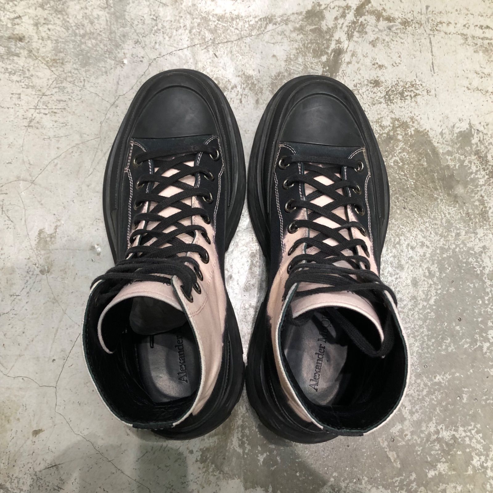 レディース Alexander McQueen プラットフォームスニーカー ブラック
