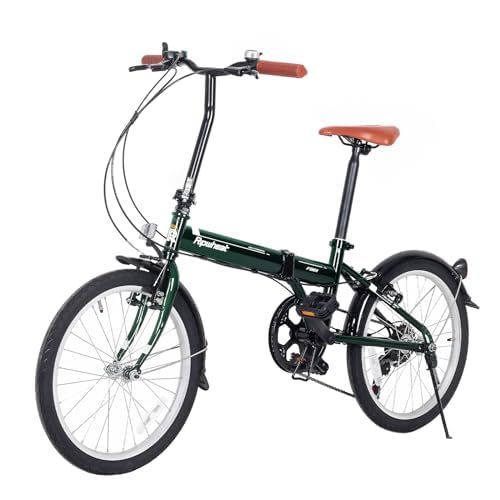 【在庫処分】Ripwheat 折りたたみ自転車 20インチ シマノ7段変速 前後Vブレーキ 組立簡単 高炭素鋼ボディ ボトルケージ ライト付き 軽量 車重13.1kg 通勤 通学 街乗り 旅行