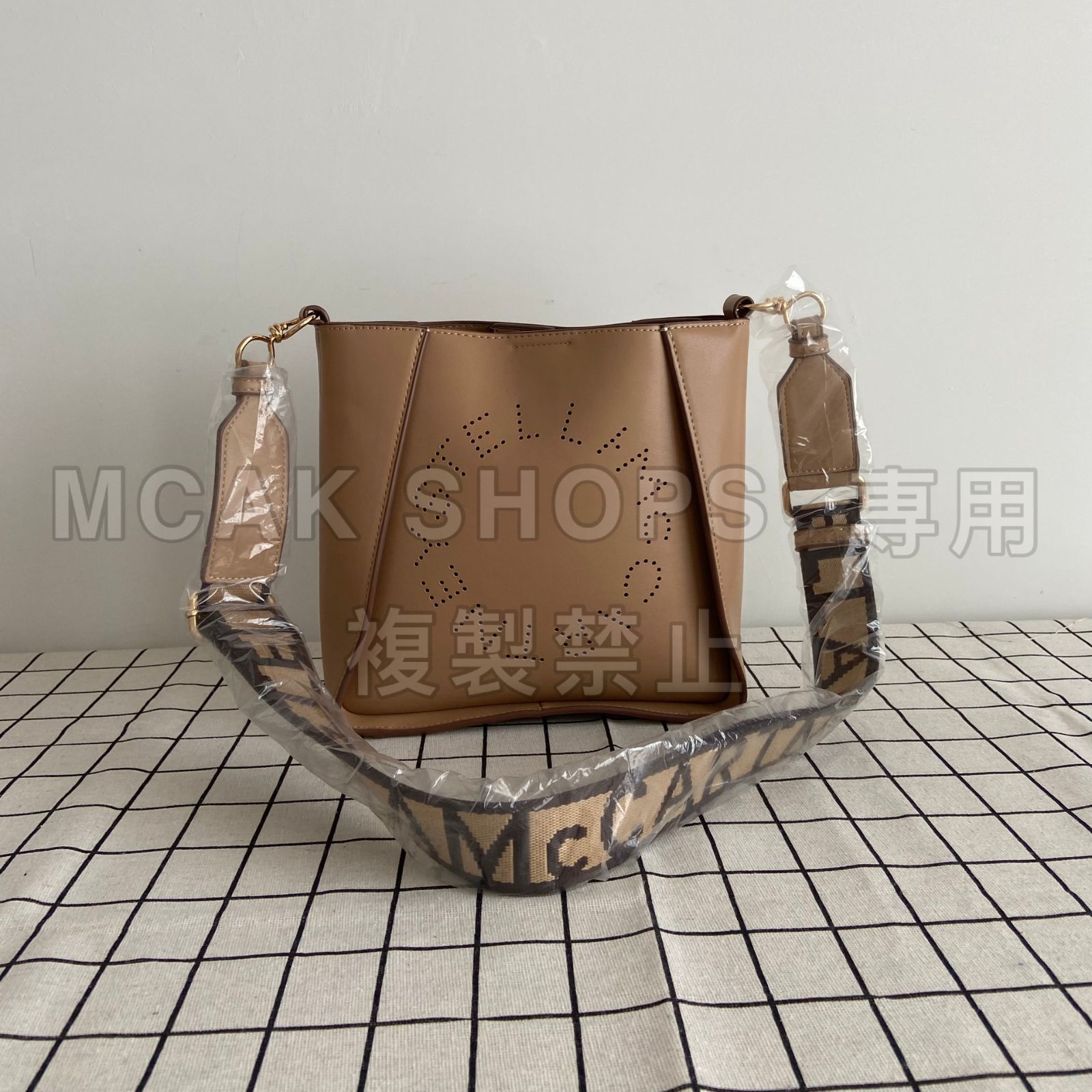 美品 Stella McCartney STELLA LOGO ステラマッカートニー ファッション レディース バッグ ロゴ ショルダーバッグ  ハンドバッグ トートバッグ キャメル - メルカリ