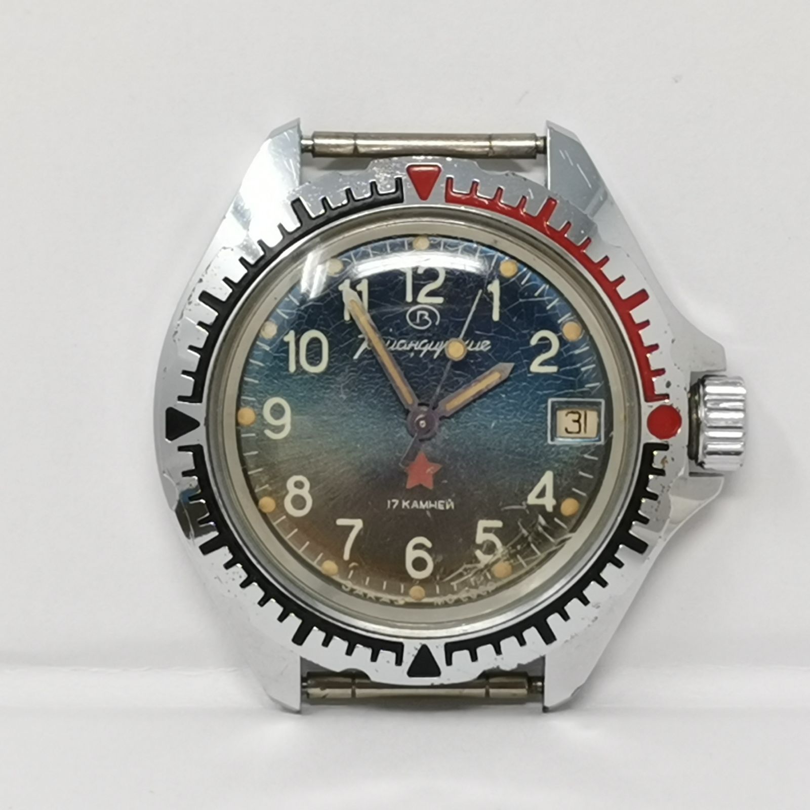旧ソ連製 VOSTOK ボストーク コマンダスキー 17石 手巻き ブルー
