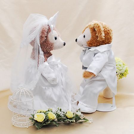 ダッフィー＆シェリー ウェディング Disney ダッフィーシェリーメイ ウェディング 結婚式 名入れ刺繍