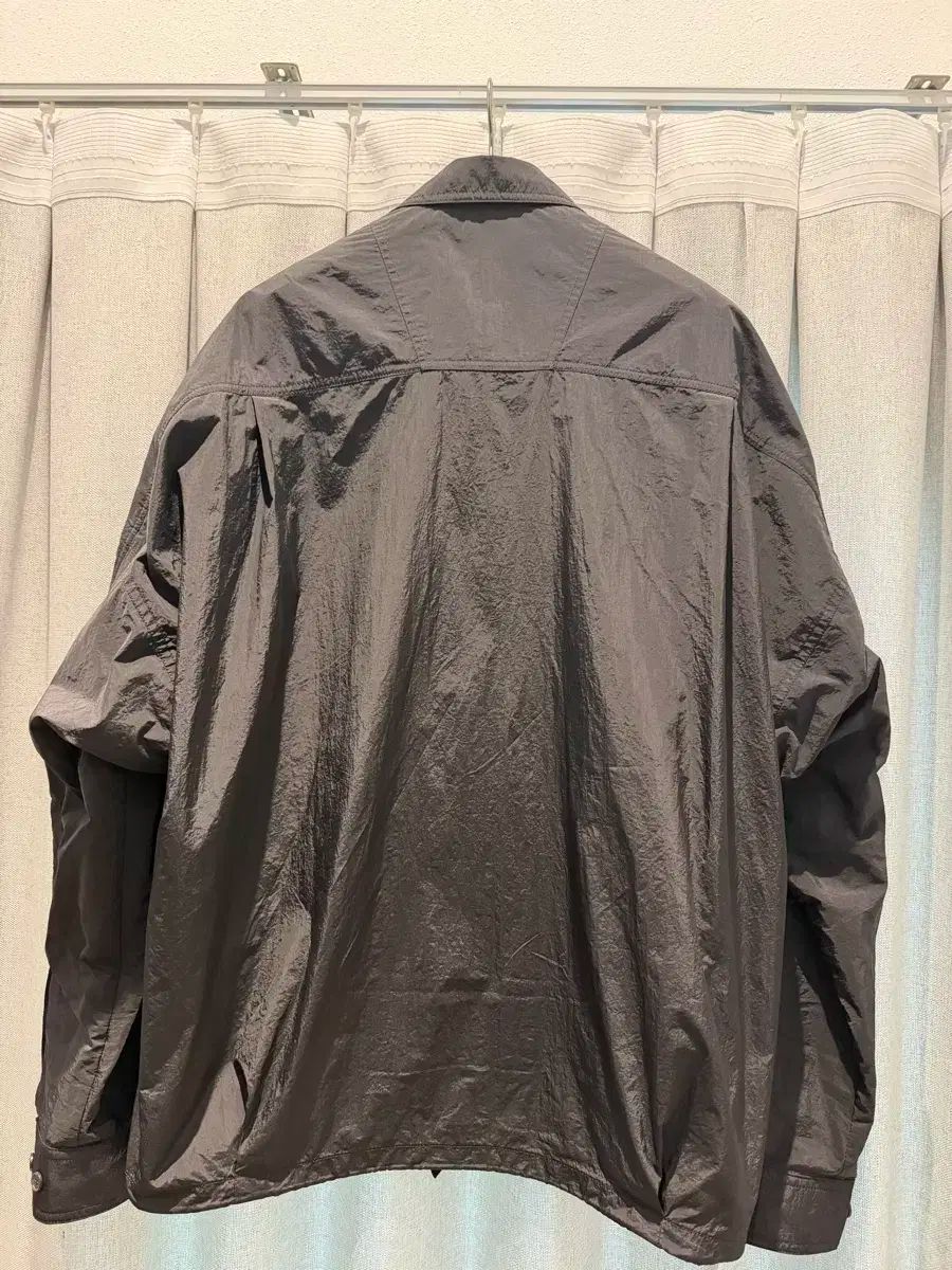 Juun.J ナイロン コーチシャーリング シャツ 48 ブラック