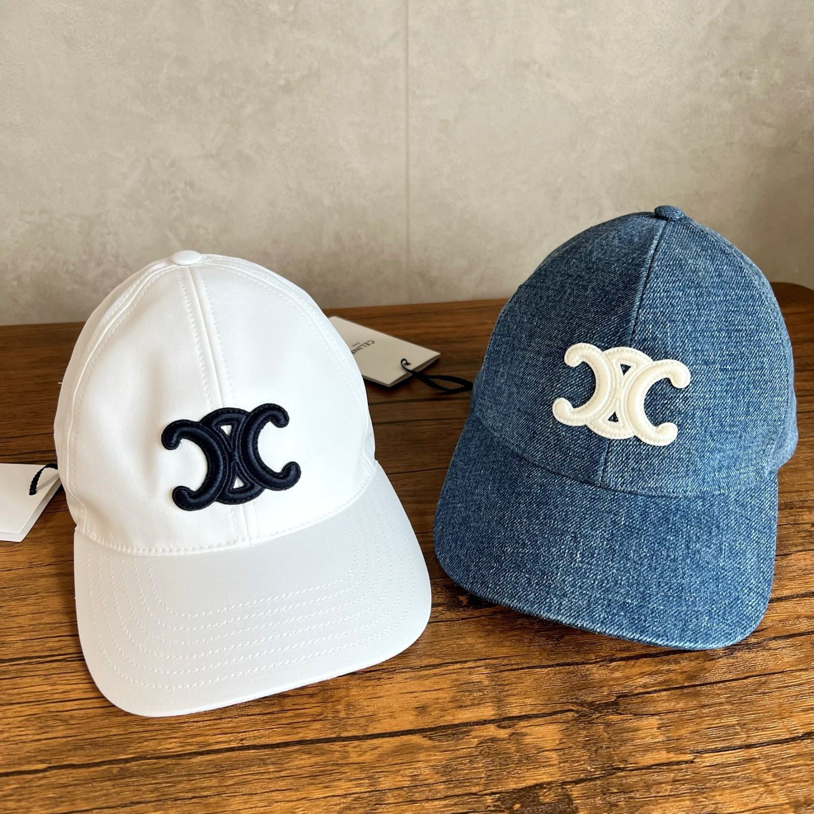 CELINE トリオンフデニム ベースボールキャップ M トリオンフ ベースボールキャップ / ユニオンウォッシュ デニム