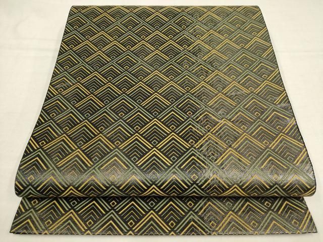 平和屋着物●両面　全通柄袋帯　変わり間道　金糸　正絹　逸品　DAAS3645ps 平和屋着物○両面 全通柄袋帯 変わり間道 金糸 正絹 逸品 DAAS3645ps