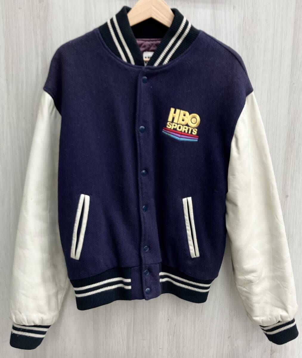 HBO by CCU スタジャン 90s ネイビー|オフホワイト系 メンズ Mサイズ