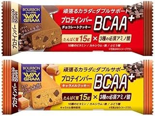 ブルボン プロテインバー BCAA 40g×36個セット チョコレートクッキー＆キャラメルクッキー ×各18個