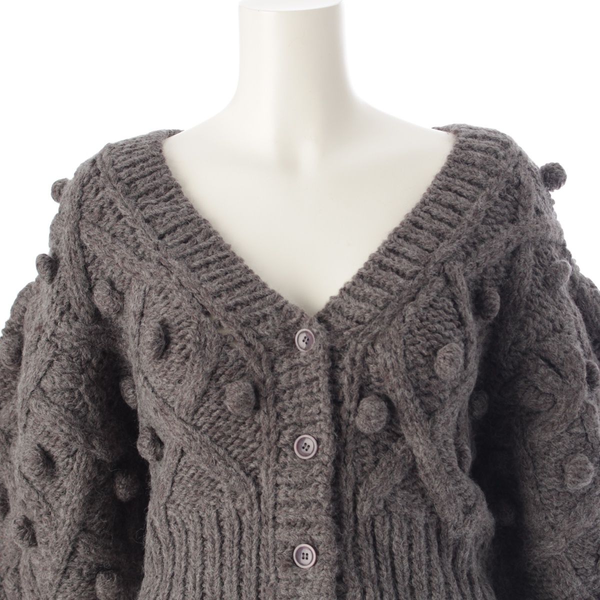 cygne⭐︎シーニュ⭐︎フラワーモチーフカーディガン グレー