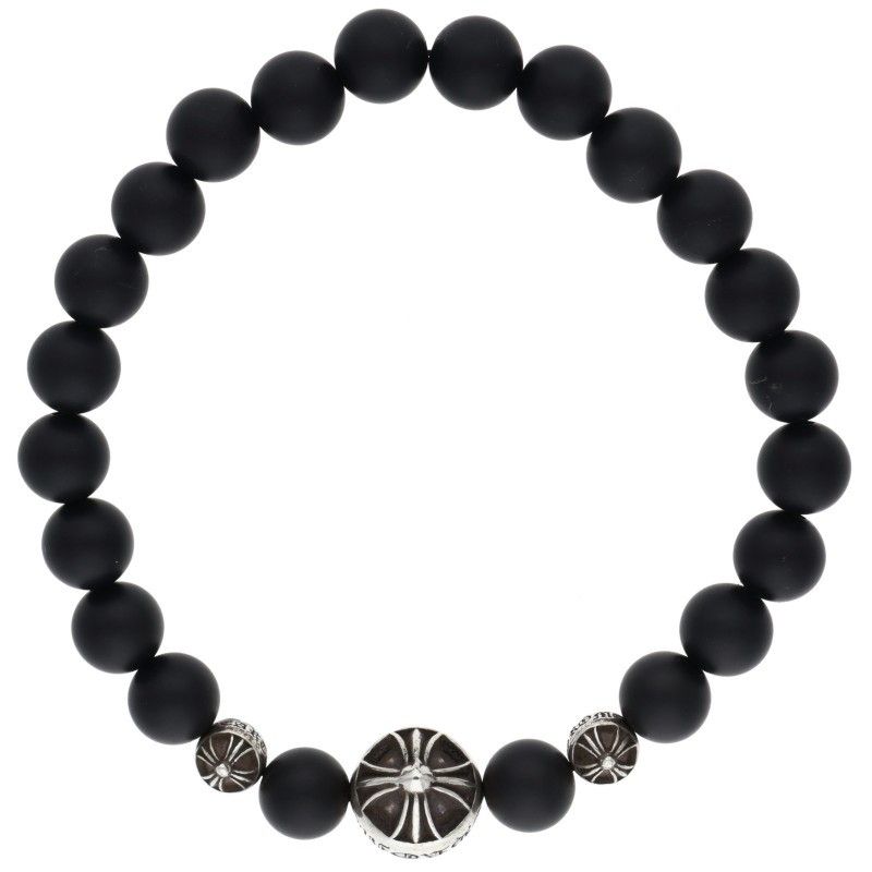 クロムハーツ 8mm BEAD 8mmビーズブレス BEAD71 8mmオニキスビーズブレスレット メンズ